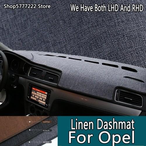 Car styling Linen noslip dashmat dashboard cover for Opel GTC Vauxhall Astra J K H Holden Insignia antara Mokka Buick Encore
