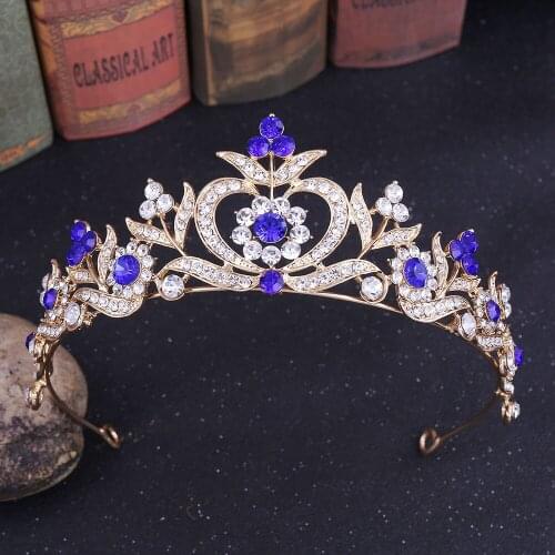 Baroque Luxury Crowns Bridal Tiaras Bride wedding Tiara Crystal Princess Crown Headbands Head Accessories women Jewelry