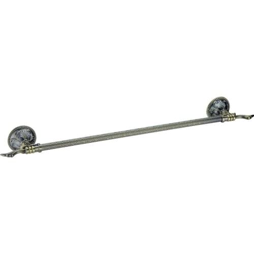 Free shipping antique brass finish flowers single towel bar