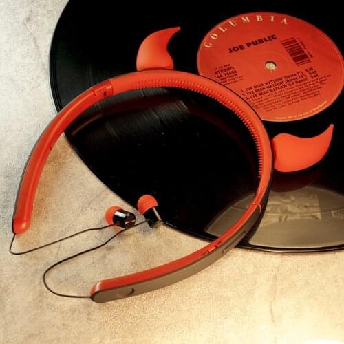 New Padmate Mongda Little Devil Horn Wireless Bluetooth Headset x9b red-black Hair hoop style music Headphone