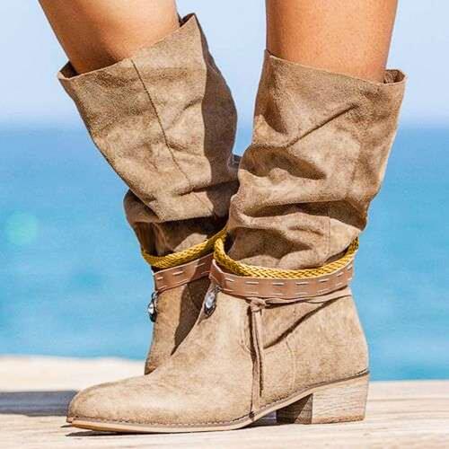 Fashion Boots For Womens Winter And Autumn Fringe Crystal Boots Shoes Female Flat Long Pu Soft Leather Motorcycle Boots Botas