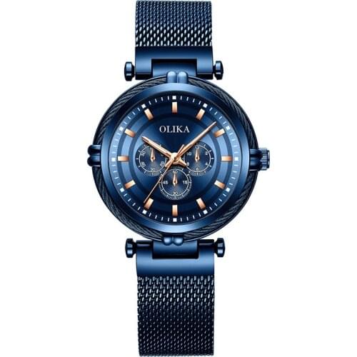 New Hot Sale Watches Women Simple Fashion Trend of the Steel Wire Ring Watch Waterproof Belt Quartz Rose Gold Womens Watch