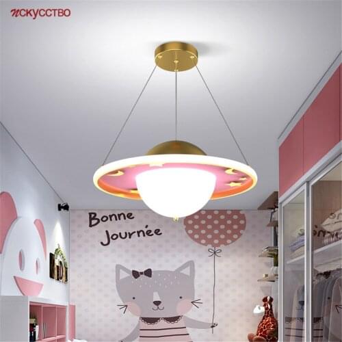 ChildrenS Room Star Space Acrylic Ball Led Chandeliers For Nursery Study Kids Decorative Indoor Changeable Lighting Fixtures