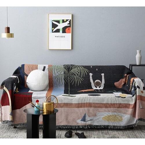 Nordic Throw Blanket Multifunction Space Travel Decoration Slipcover Cobertor Hanging Tapestry Sofa Bed Single Double Blanket