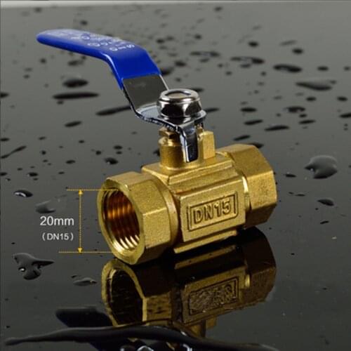 DN15 G 1/2" BSP Female Ball Valve Pipe Fitting Brass Length 50.8mm