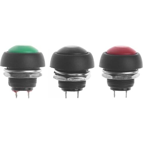 1PC DS-333B Waterproof Momentary Push Button Switch 3A/125V 1A/250V Mount Ф12mm