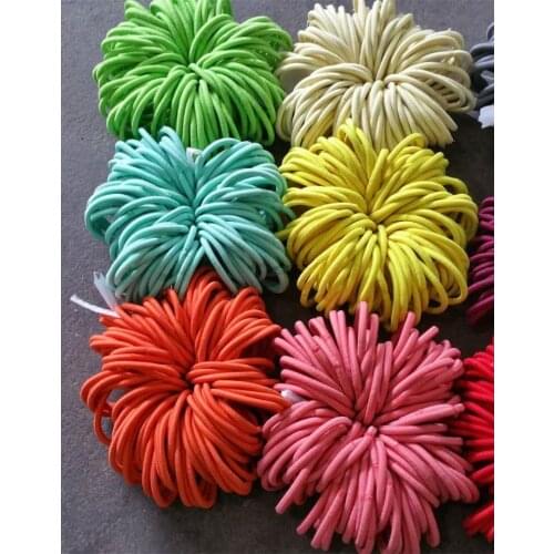 5000pcs 4mm thick Elastic Hair Bands Ponytail Bobbles Hair Elastics Bobbles Girls Hair Bands Ponios Mix color 14cm length