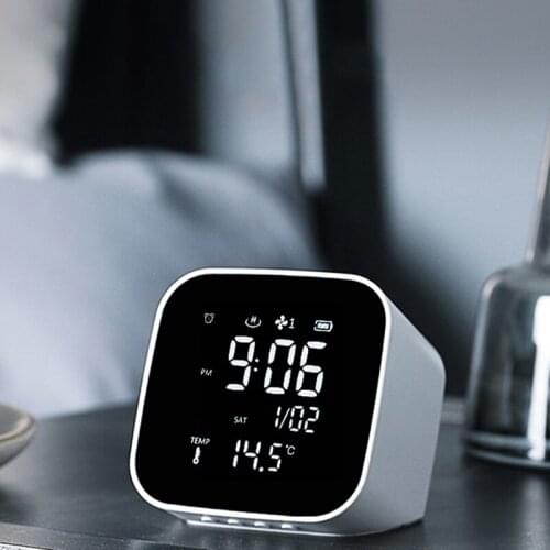 HOT Digital Alarm Clock Desktop USB Rechargeable Mini Aromatherapy Clock with Temperature Calendar Display NDS