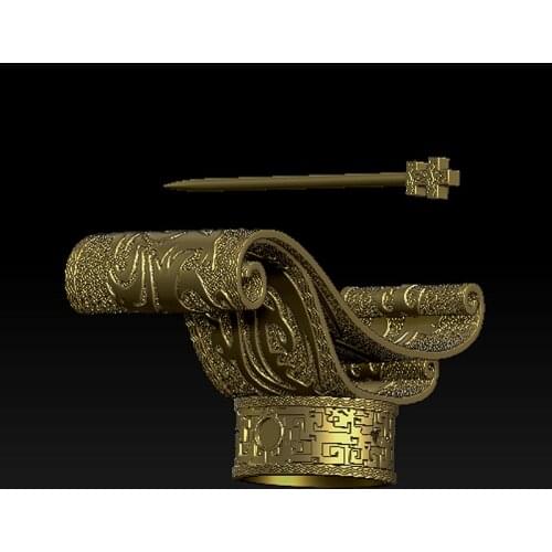 Chinese Han Dynasty Emperor Hair Crown TV Movie Props Ancient Studio Photography Stage Performance