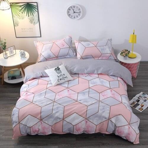 Duvet Cover Bedding Set 3PCS 4PCS Queen King Nordic Style Quilt Cover Bedclothes Pillowcase Home Textile Plaid Striped Pattern