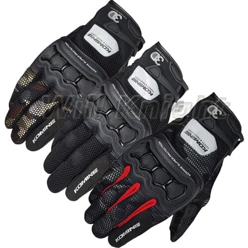 3 Colors GK215 Leather Textile Summer Mesh Riding Gloves Motocross Scooter Bicycle Screen Touch Durable Gloves