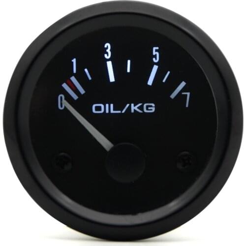 Dragon Gauge 2" 52mm Oil Pressure Car Gauge 0~7 KG 12V Auto Instrument Black Bezel