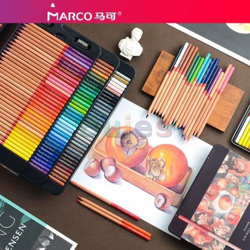 Marco Renoir 3100 Oil Colored Pencils,Professional Color Painting,Drawing,Sketching Outside,Artist Quality,Strong Coverage