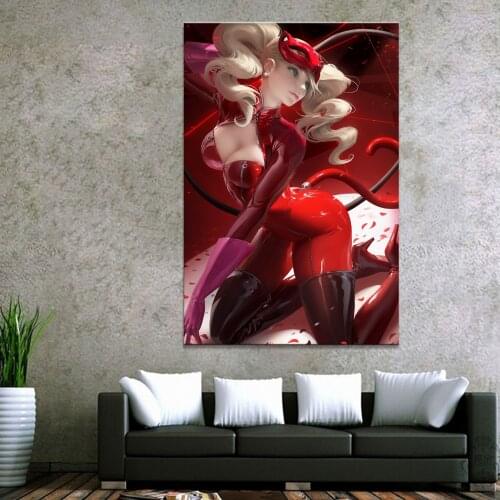 Home Decor Modular Canvas Picture 1 Piece Persona 5 Sexy Cat Game Painting Poster Wall For Home Canvas Painting Wholesale