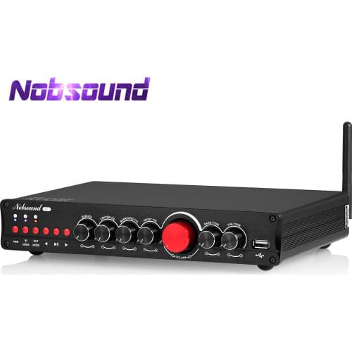 Nobsound HiFi 5.1 Channel Bluetooth Digital Amplifier COAX/OPT Home Theater Audio Amp USB Music Player Bass Amp APTX-HD