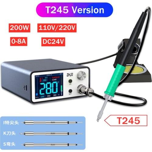 Aixun 200W T3A Intelligent Soldering Station With Electric soldering iron T12/T245/936 Handle Welding Tips For SMD BGA Repair