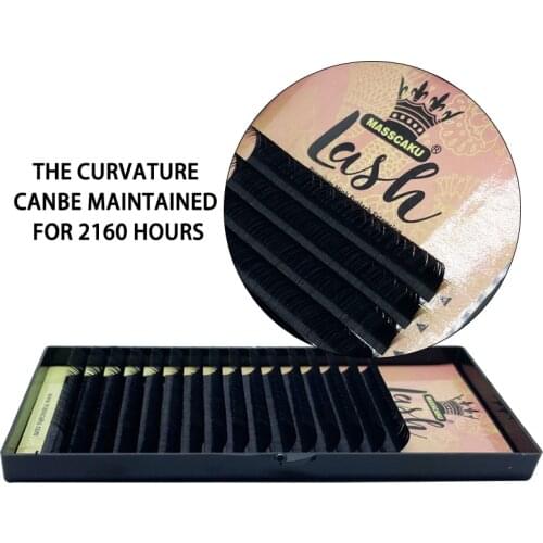 Wholesale c/d volume faux mink eyelash extension 100% handmade false lashes classic silk cilia individual eyelash extensions