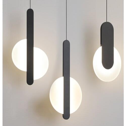 Nordic Chandelier Minimalist Art LED Chandeliers Hang Acrylic Living Room Bedroom Restaurant Bar Home Lighting