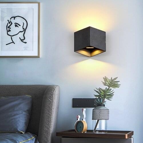 Outdoor wall lamp 10w outdoor wall light porch lights waterproof black gold white lumiere exterieur vintage deco lamp outdoor