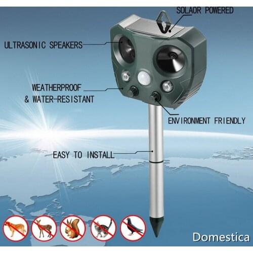 Ultrasonic Mouse Repeller Insect Outdoor Animal Repeller Mosquito Repeller Solar Object Repeller Sensing 8-9 Meters Distance