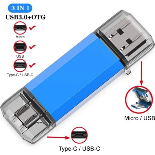 USB 3.0 TYPE-C USB Flash drives 512GB 256GB 128GB 64GB 32GB Cle USB Pen Drive for Android/PC External Storage Pendrive