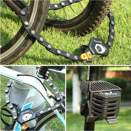 Foldable Bike Lock Road MTB Cycling Lock with Keys High Security Anti-Theft Scooter Electric E-Bike Cycling Chain Lock