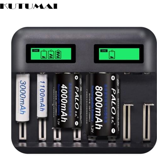 8Solts Battery Charger LCD battery Charger for 18650 26650 21700 18350 AA AAA 3.7V/3.2V/1.2V/ lithium NiMH Power battery