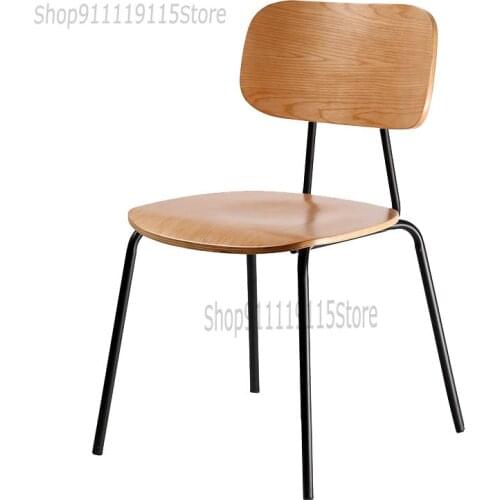 Iron Art Italian Style Minimalist Dining Chair Nordic Chair Simple Light Luxury Milk Tea Shop Table Chair Coffee Shop Restaurant