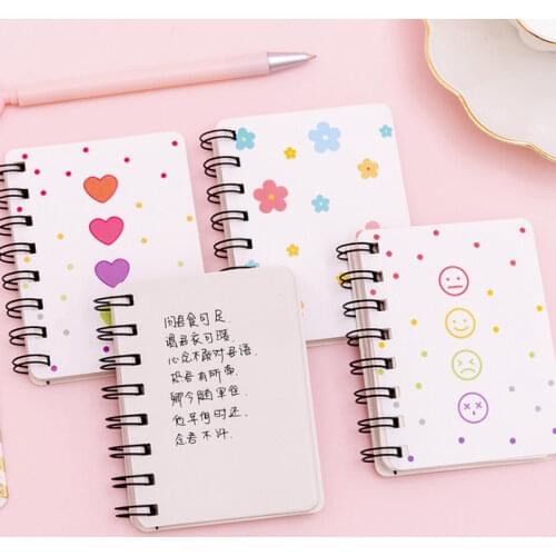 1book Cute Love Star Paper 10.5*8cm Notebook Office Supplies Drawing Blank Dotted Line Grid Page Planner Diary Notepad