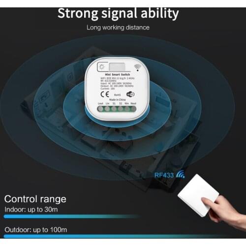 16A WIFI Switch Smart Home Tuya App Remote Control Smart Timer Switch Self-generating Wireless Panel Switch
