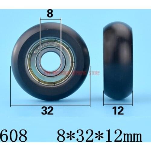 2021 Direct Selling Plastic 608zz Bearing Pulley 3d Printer European Standard 3030 Aluminum 4040 Rail Guide Wheel 8*32*12mm