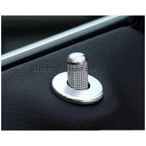 4pcs Door Lock Pin Pins Trim For Benz GLC 15-17 / C Class W205 14-16/ E Class W213 16-17