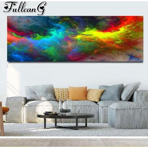 FULLCANG Color cloud abstract art diy 5d full square round drill diamond embroidery sale large mosaic painting home decor FC3690