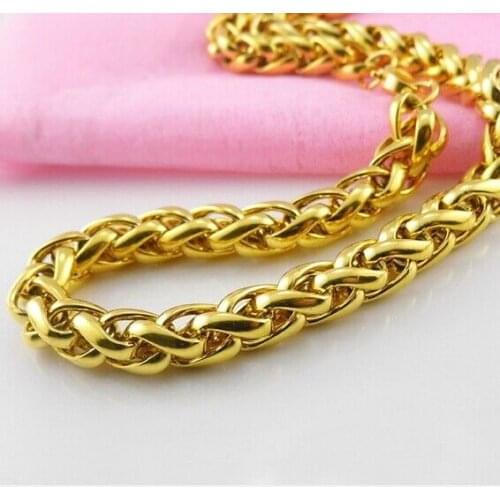 In bulk 2Meter Lot Gold Stainless Steel Heavy 6mm Fox Wheat Chain Jewelry Findings /Marking Chain Diy Jewelry