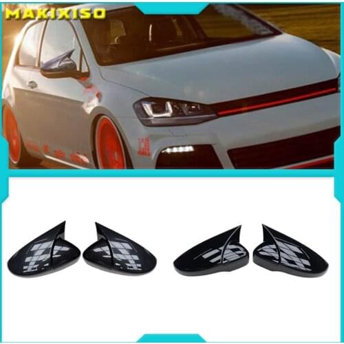 For Scirocco PASSAT Beetle 2009-2018 Black Door Side Wing Rearview Mirror Ox Horn Cover Cap Car Accessories