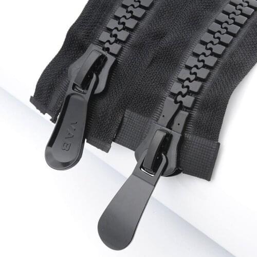 No. 20 zip Double-headed double-open zipper strip Cotton coat plastic long down jacket shed zipper Garment accessories