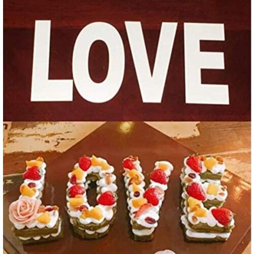 LOVE 4 Letters Cake Mold Cake Decorating Tools Birthday Cake Design Bakeware Pastry Tools 4/6/8/10/12inch PET