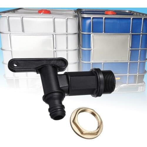 IBC Tote Water Tank Tap Fuel Adapter With 3/4" Connector Oil Fine Flow Thread Garden Water Replacement Connectors Drain Adapter