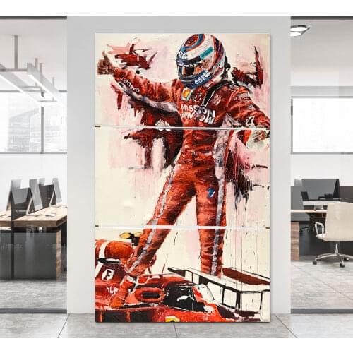 Artwork Kimi Raikkonen USA 2018 F1 Racing Car Poster Print Canvas Painting Home Decor Wall Art Picture For Living Room