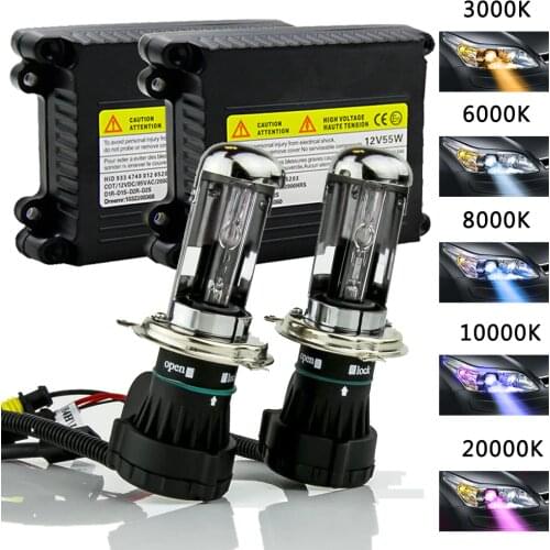 H4 Xenon H4 HID Xenon Kit 35W/ 55W Slim Ballast Kit h13 HID Xenon Headlight Bulb h4 Bi Xenon Ignition Unit Block Bulbs Kit