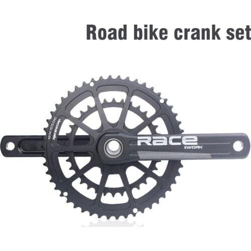 Race Road bike crank set Double disc Crankset CNC process Arm Crank 34/36/39T With 170MM R7000 for Bicycle parts
