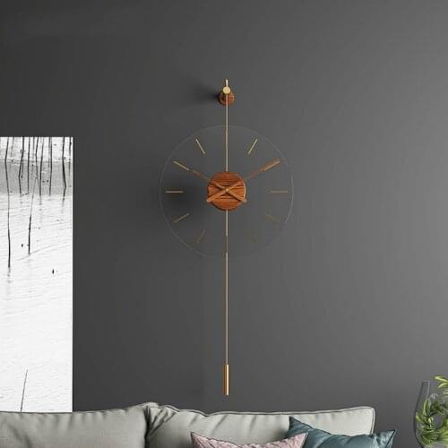 Nordic Creative Wall Clock Simple Living Room Pendule Large Modern Design Silent Wall Clock Zegar Scienny Home Decor DB60BG