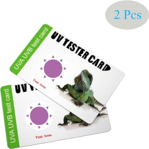 2 Pcs Reptile UVA UVB Light Lamp Bulb Test Card UV Tests Paper Reptiles Terrarium Lamp Life Effective Tester Meter Pet Supplies