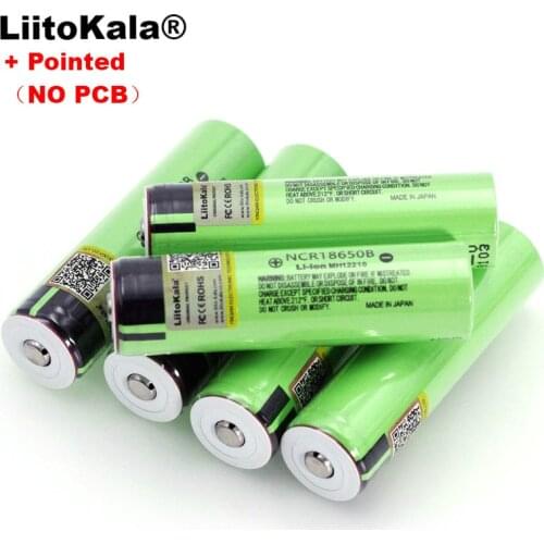 20 PCS trade price Liitokala new NCR18650B 3.7v 3400 mAh 18650 Lithium Rechargeable Battery with Pointed (No PCB) batteries
