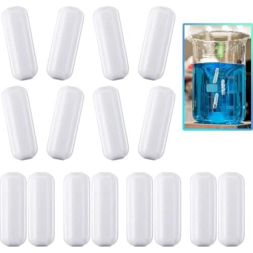16 Pieces PTFE Magnetic Stirrer Mixer Stir Bar Laboratory Bar Stir Plate Magnet Stir Rod Magnetic (25 mm)