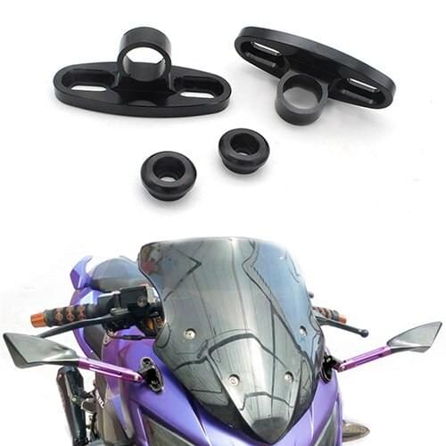 Motorcycle Rearview Mirror Adapter CNC Side Mirror Link Connector Windscreen Fairings For Kawasaki ZX9R ZX6R ZX 9R 6R YZF R1 R6