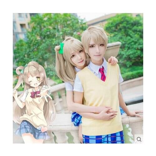 New Popular Cartoon Anime Love Live Cos Minami Kotori Cosplay Halloween Men And Women Short Sleeve Daily Uniform Sweater Lovers
