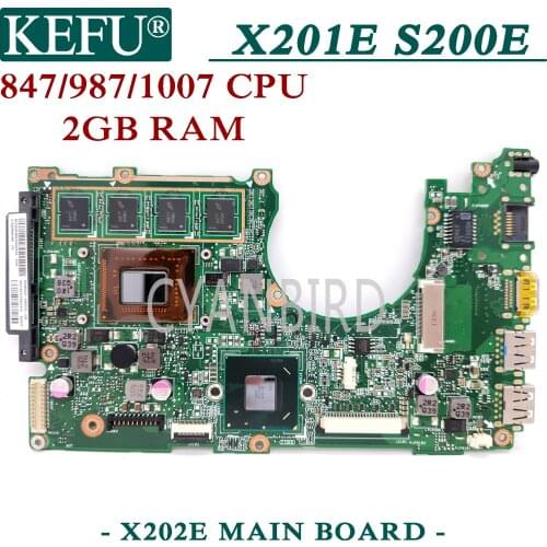 KEFU X202E original mainboard for ASUS X200E X201E S200E X201EP with 2GB-RAM Laptop motherboard