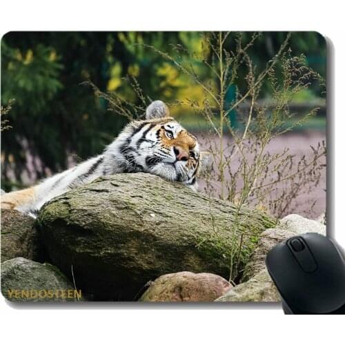 Personalized Mouse Pad,Tiger Predator Striped 161333 Mouse Pad With Stitched Edge