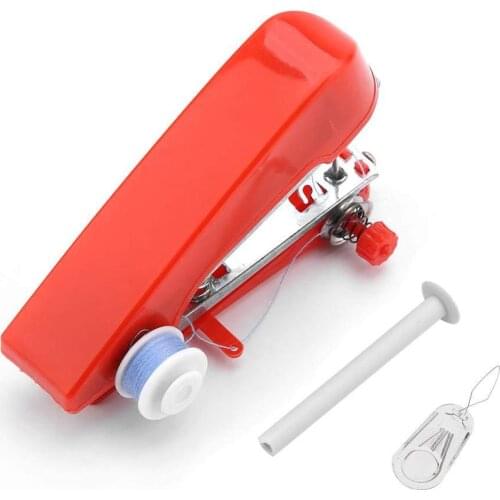 Mini Single Stitch Handheld Sewing Machine Portable Stitch Manual Portable Sewing Machine for Home Travel Use Random Color